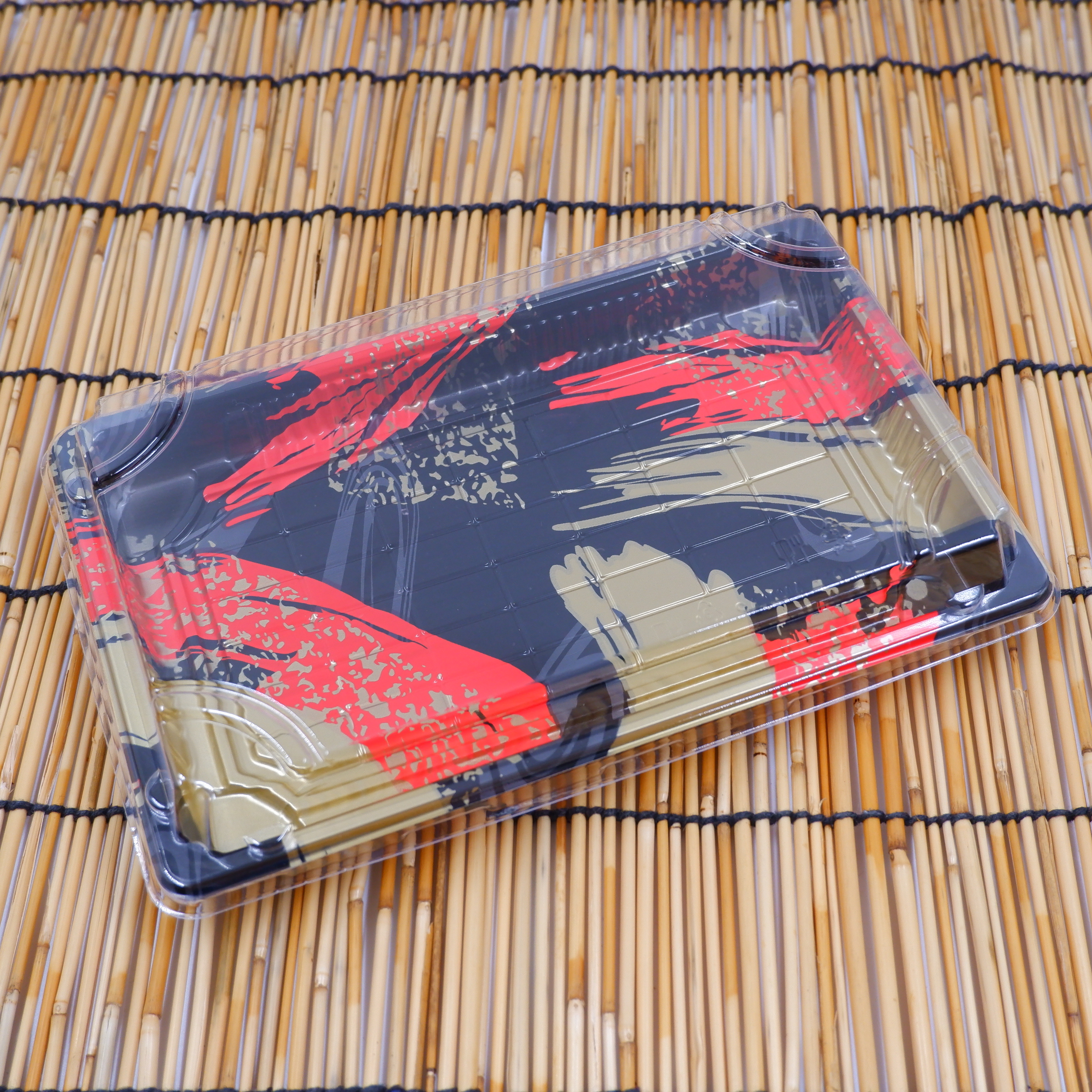 ถาดใส่ซูชิ กล่องใส่ซูชิ SM-1109 Red-Gold (50 pcs.)