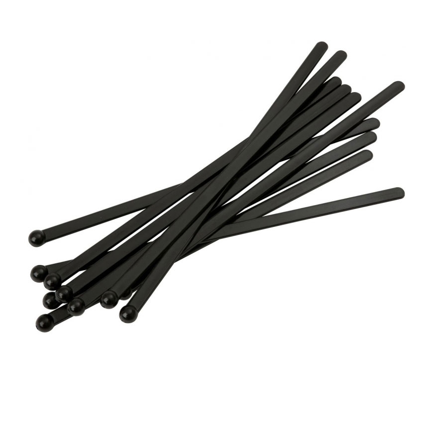 ไม้คนเหล้าแบบแบนหัวตุ่ม สีดำ ขนาด 7.5 นิ้ว ( กล่องละ 1000 ชิ้น )