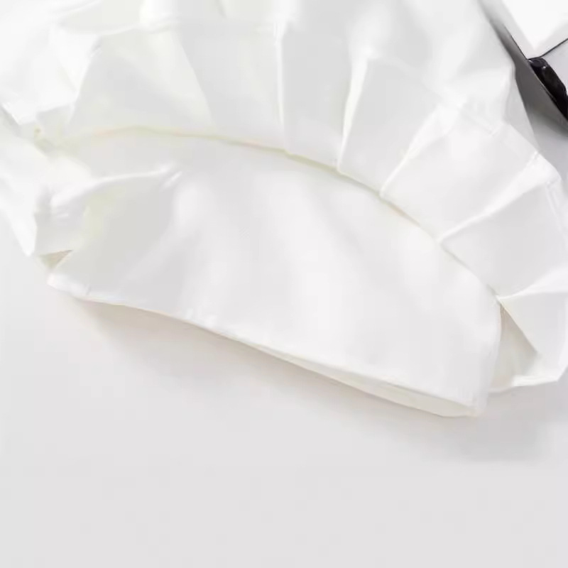 พร้อมส่ง กระโปรงเด็กผู้หญิง อัดพลีสสั้น สีพื้น ไม่รวมเข็มขัด