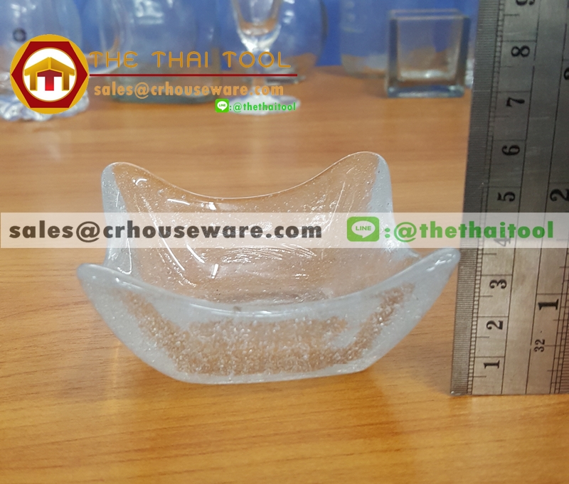 ถ้วยแก้วเหลี่ยม รหัส : 005-J770 Glass cup Square shape Code : 005-J770