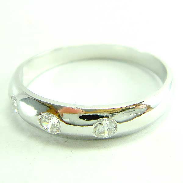 แหวนเงินแท้ราคาถูกชุบทองคำขาว เพชรCZแท้ 0.12 กะรัต งานประณีตสวยงาม สั่งผลิตค่ะ