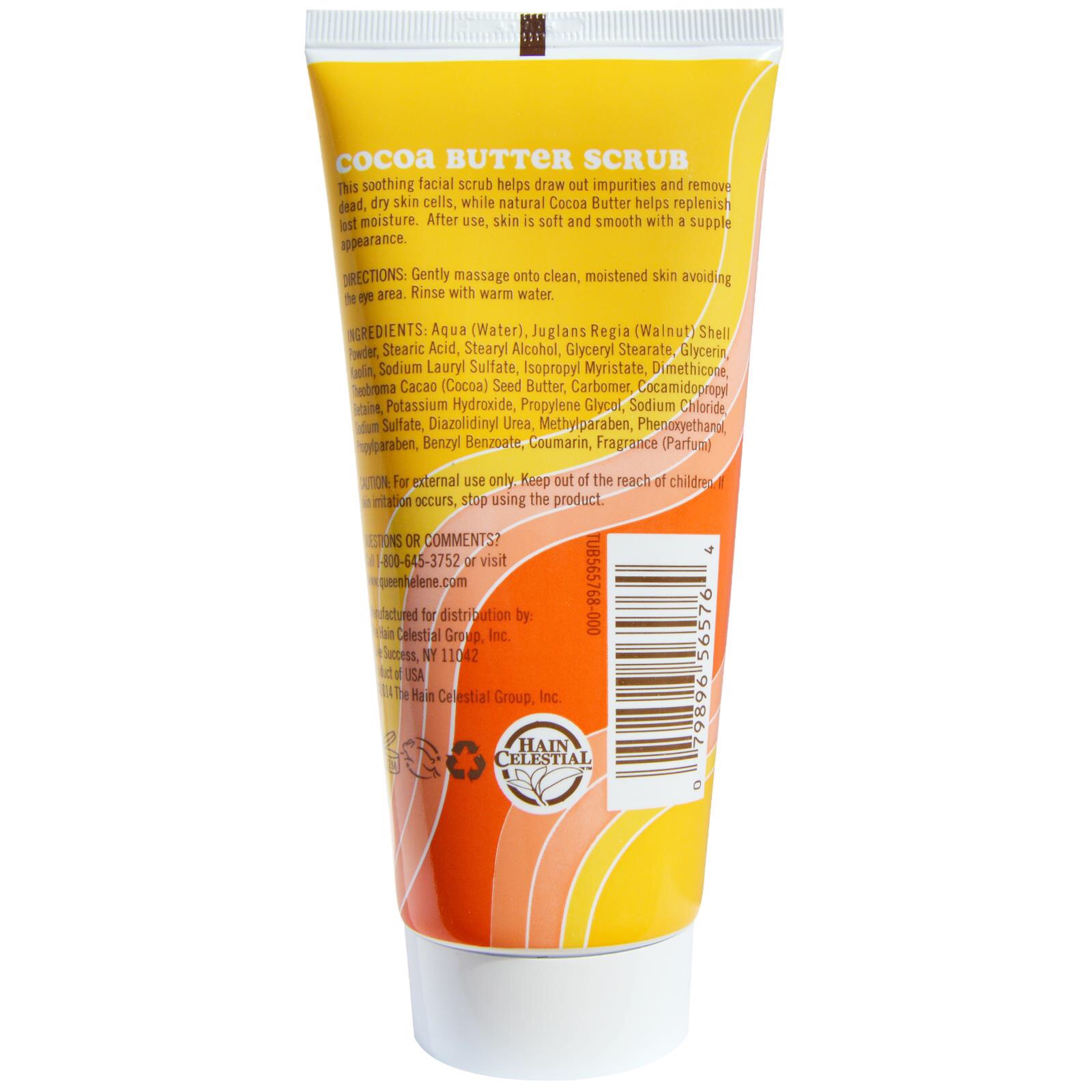 Queen Helene,Cocoa Butter Scrub,6 oz(170 g)สครับสำหรับผิวแห้งถึงแห้งมาก