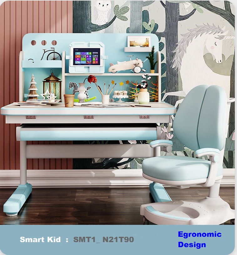 โต๊ะหนังสือเด็ก พร้อมชุดเก้าอี้ (Good for health) รหัส SMT1 _N21T90