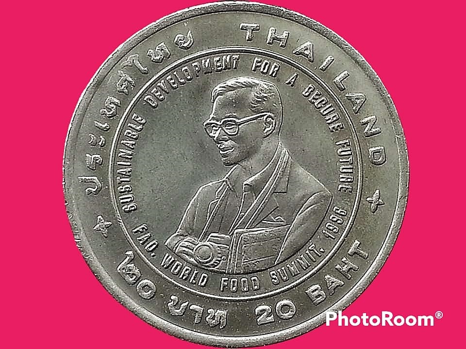 เฉลิมพระเกียรติ 20 Baht (F.A.O. Agricola Medal to HM King Bhumibol Adulyadej