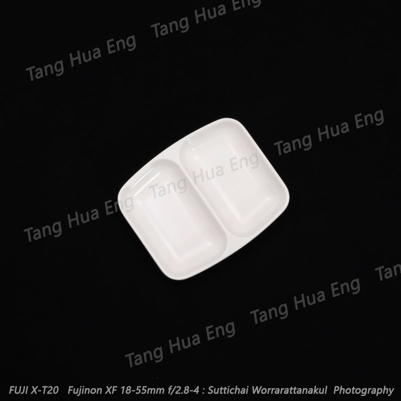 ถ้วยน้ำจิ้ม 2 ช่องซุปเปอร์แวร์ 3.5นิ้ว (D188-3.5 สีครีมขาว )/สีฟ้า