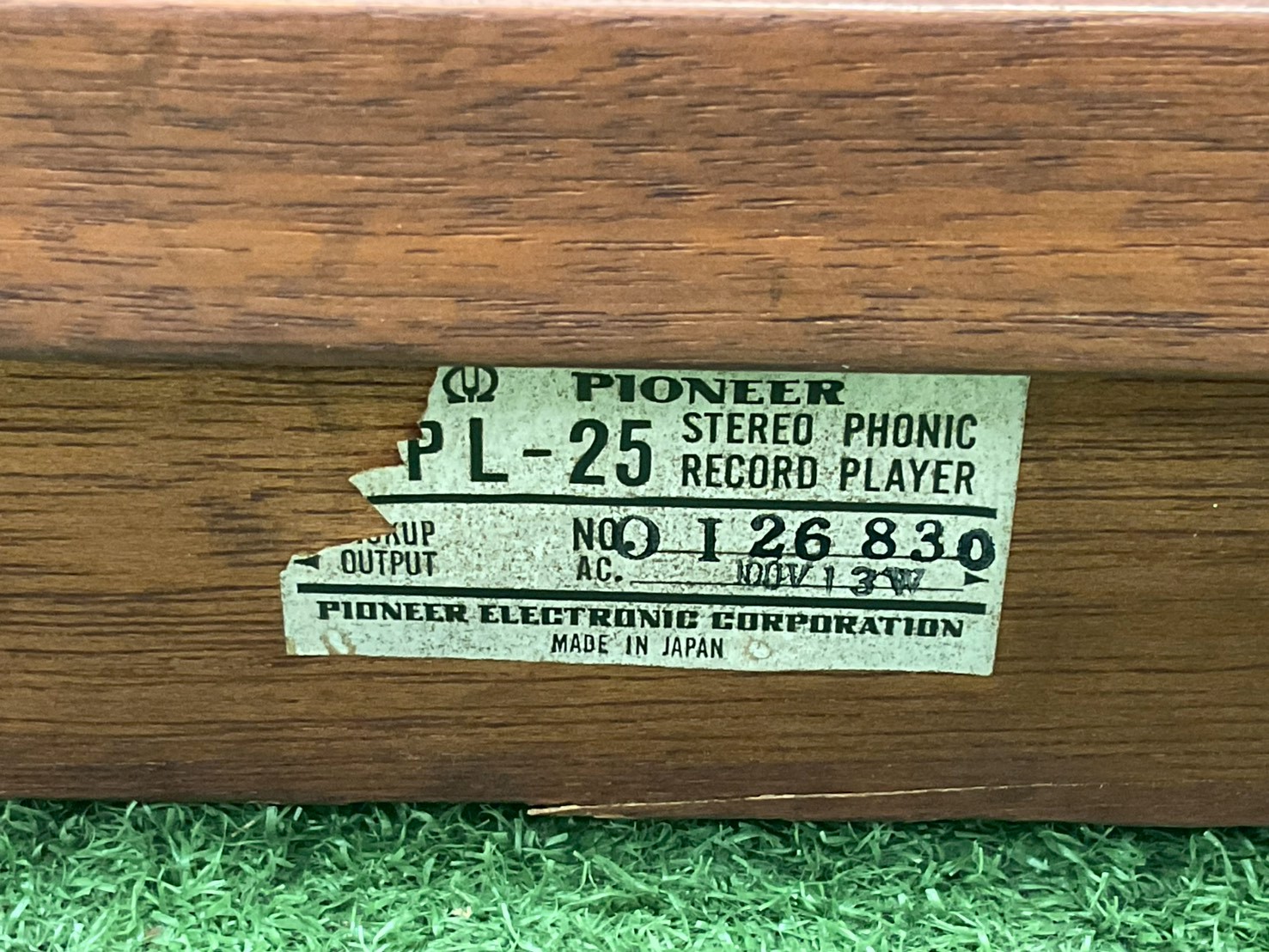 เครื่องเล่นแผ่นเสียง PIONEER : PL-25