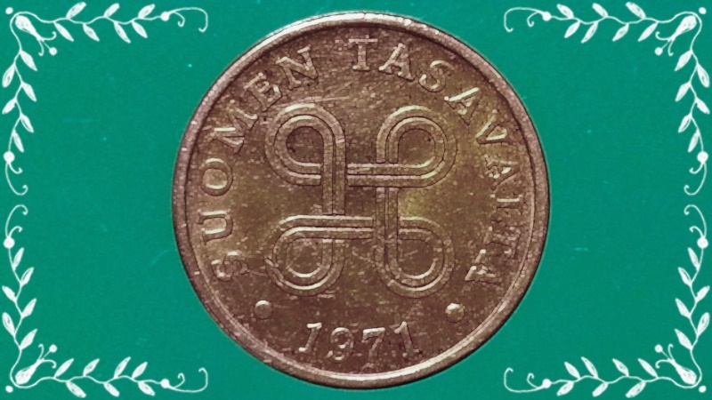 เหรียญ เงินตรา ประเทศ ฟินแลนด์ 5 Penniä 1971