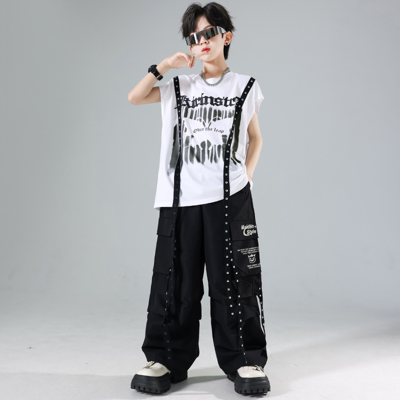 พร้อมส่ง***ชุดเต้น ชุดฮิปฮอป เสื้อแขนยาว +ตัวใน+กางเกง