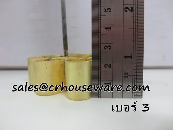 พิมพ์ขนมดอกจอกทองเหลือง เบอร์ 3 Dok Jok brass mold. Code: 016-DJT-8