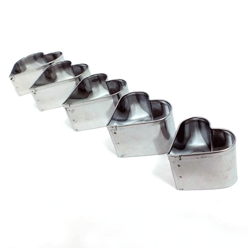 ที่กดคุ้กกี้สเตนเลส รูปหัวใจ ( 1x5 )