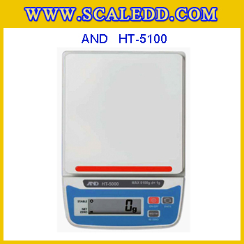 เเครื่องชั่งน้ำหนักดิจิตอล พิกัดน้ำหนัก 5100กรัม ยี่ห้อ AND รุ่น HT ความละเอียด1g แท่น 13.2x13cm.