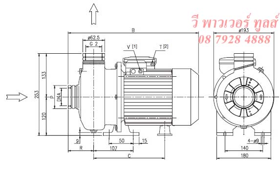 EBARA เอบาร่า รุ่น DWO-150 ปั๊มน้ำหอยโข่ง