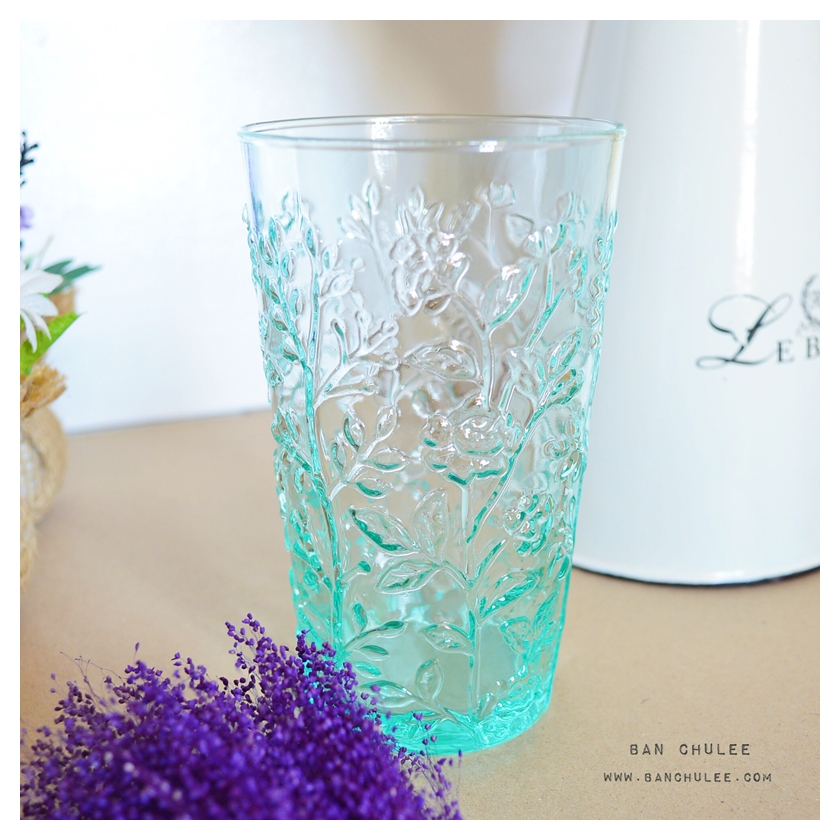 Vintage Glass Cup - Light Green