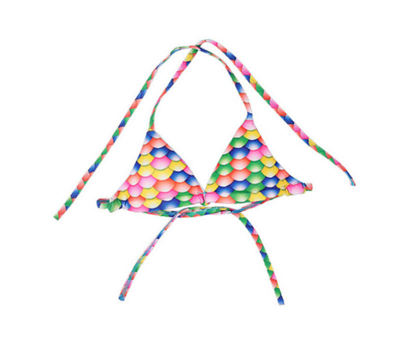 สินค้าพร้อมส่ง ชุดเด็ก ชุดว่ายน้ำหางนางเงือก จุดหลากสีรุ้ง