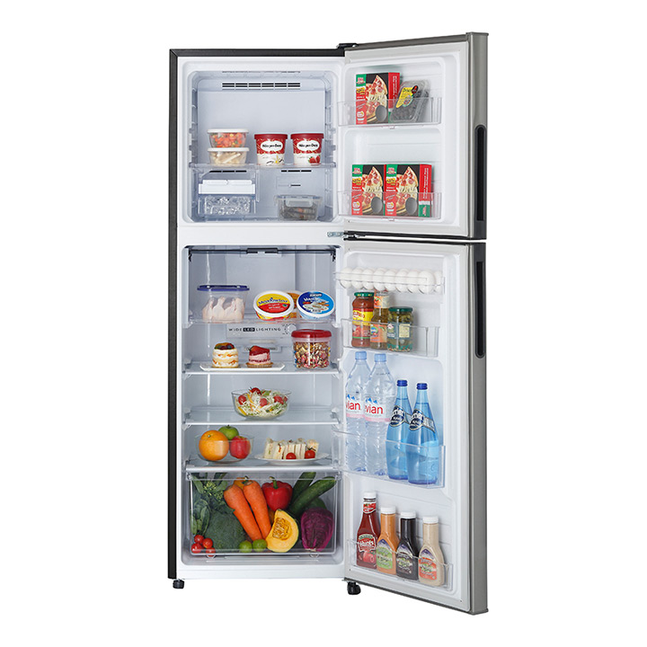 Sharp ตู้เย็น 2 ประตู พร้อมระบบฟอกอากาศ Ag+ Nano ขนาด 7.9 คิวรุ่น SJ-Y22T-SL - สีเงิน