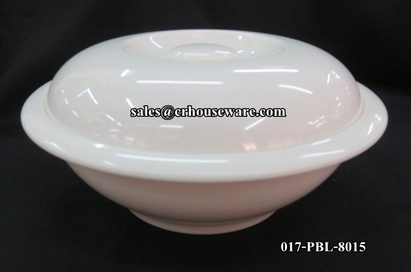 Porceline ชุดโถข้าวพร้อมฝา 9 นิ้ว 017-PBL-8015,Set of rice bowl with lid 9 inches