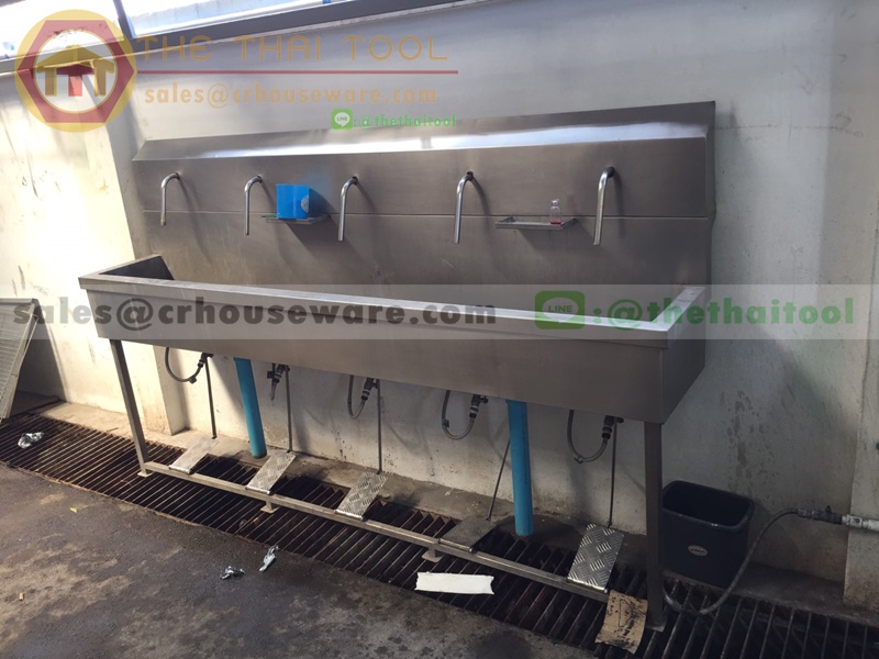 ซิ้งค์น้ำใช้เท้าเหยียบ 5 หัวก๊อก 075-RTW-05