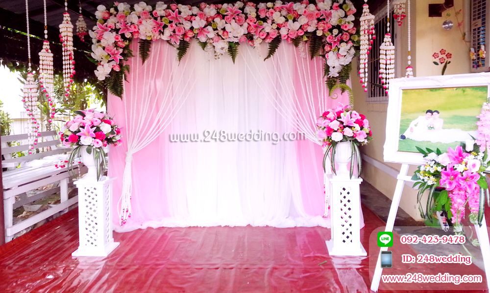 ฉากหลังงานแต่ง และ ซุ้ม