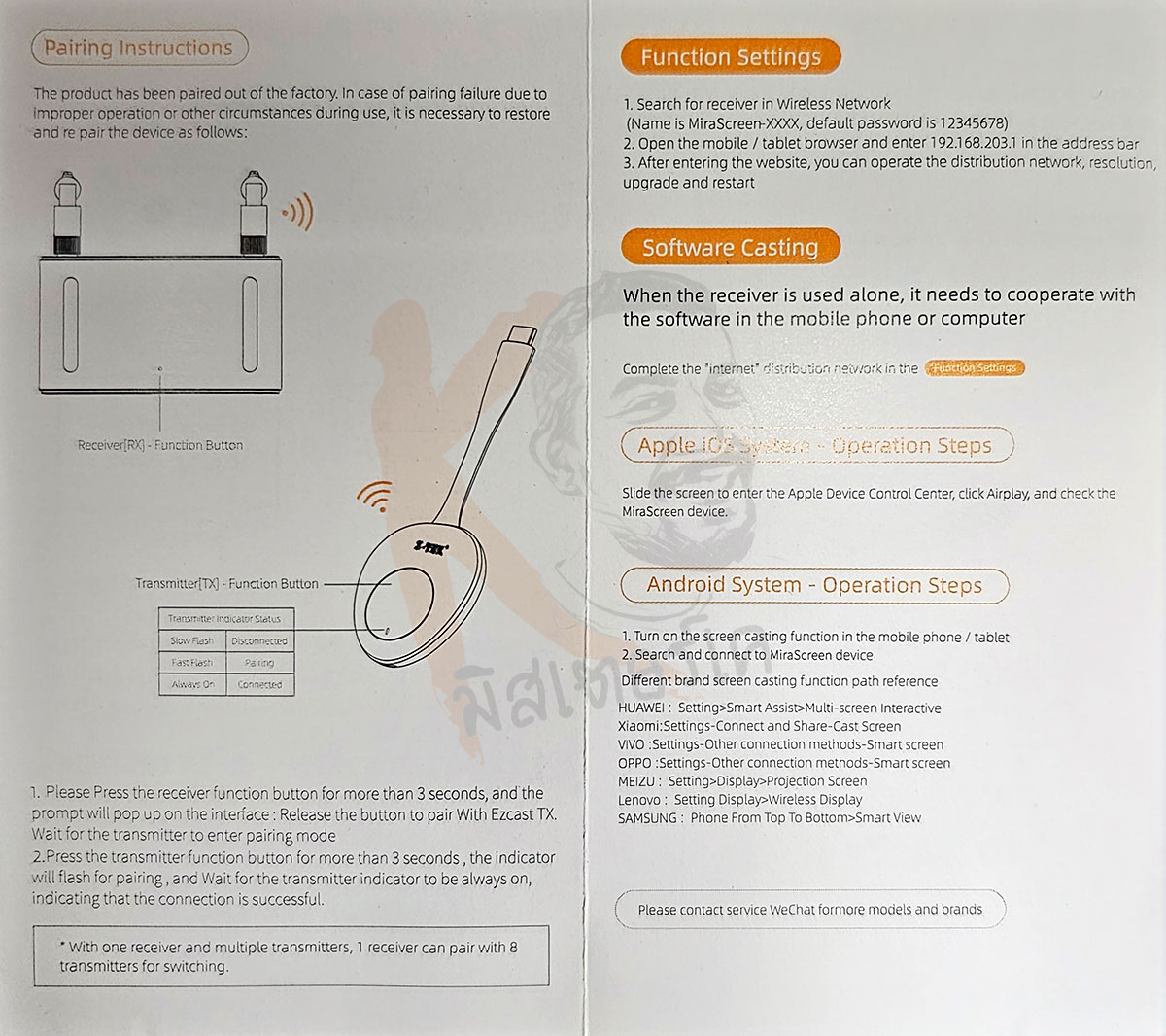 HDMI Transmitter & Receiver Wireless Extender 1080P ได้ระยะสูงสุด 50m by Z-TEK