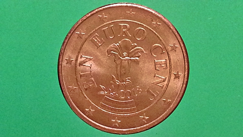 เหรียญ เงินตรา ประเทศ ออสเตรีย Euro Cent (Gentian) 2018