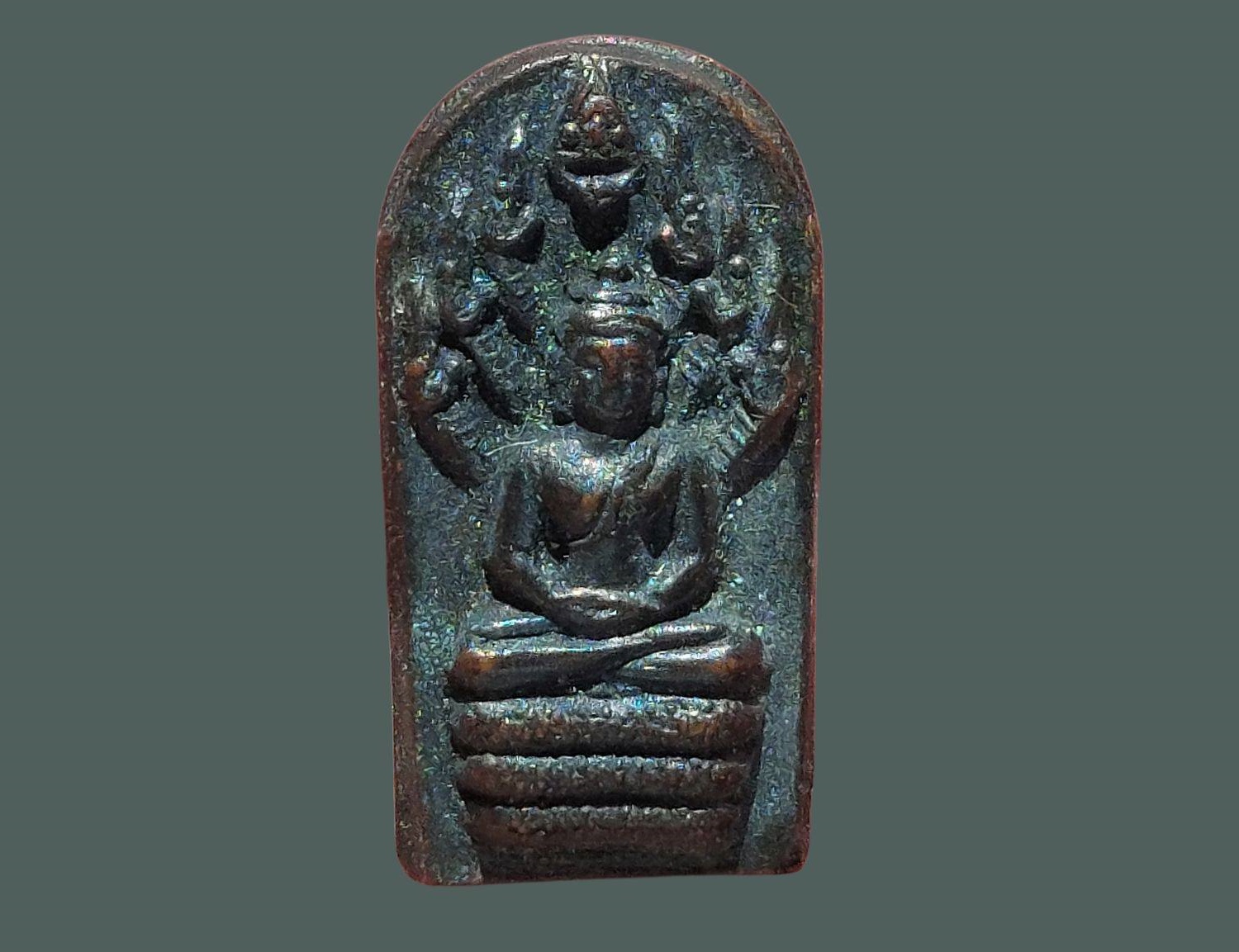 พระนาคปรกใบมะขาม วัดอินทรวิหาร สมเด็จพระพุฒาจารย์ (โต) เนื้อทองแดงรมดำ