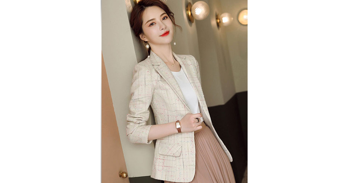 สินค้าพรีออเดอร์ เสื้อสูทแฟชั่นสวยหรูสไตล์เกาหลีดูดี มี2สี PO-SUIT-030