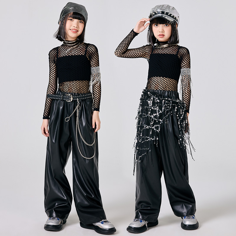 พร้อมส่ง***ชุดเต้น ชุดฮิปฮอป เสื้อแขนยาว +ตัวใน+กางเกง