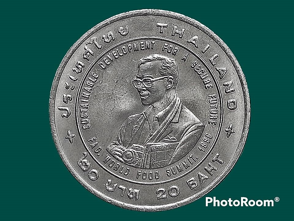 เฉลิมพระเกียรติ 20 Baht (F.A.O. Agricola Medal to HM King Bhumibol Adulyadej
