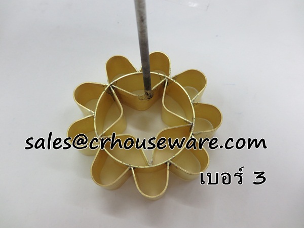 พิมพ์ขนมดอกจอกทองเหลือง เบอร์ 3 Dok Jok brass mold. Code: 016-DJT-8