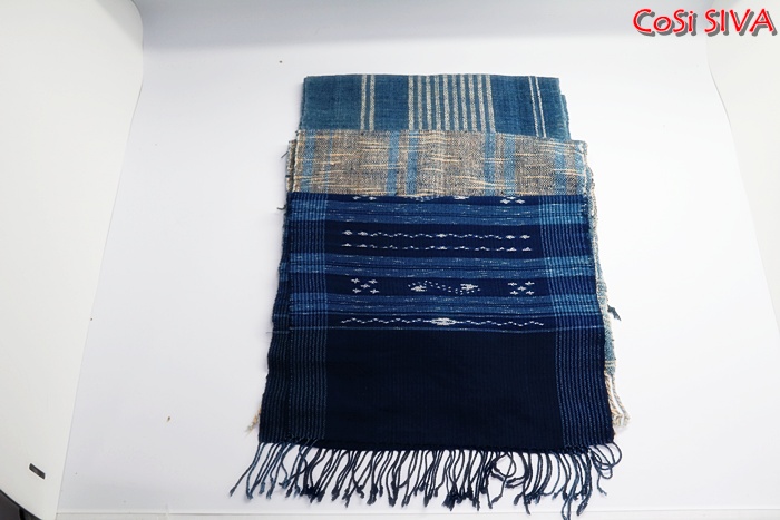 ผ้าพันคอผ้าฝ้ายย้อมคราม(Scarf - cotton dyeindigo