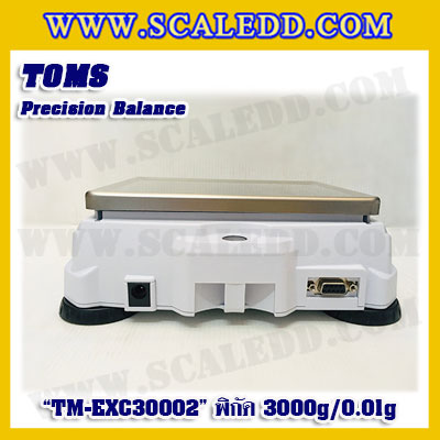 เครื่องชั่งดิจิตอล ทศนิยม 2 ตำแหน่ง รุ่น TM-EXC30002 พิกัด 3000g x 0.01g เครื่องชั่งละเอียดสูง3000g เครื่องชั่งน้ำหนัก3000g ตาชั่ง3000กรัม ตาชั่งดิจิตอล3000กรัม พิกัดน้ำหนัก 3000g ความละเอียด 0.01g ยี่ห้อ TOMS รุ่น TM-EXC30002