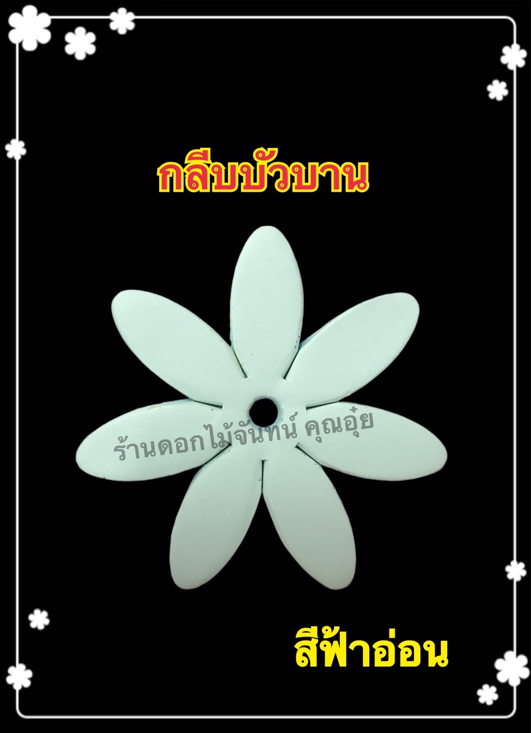 กลีบบัวบาน สีฟ้าอ่อน