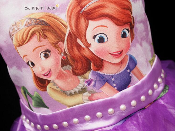 เดรสเจ้าหญิง โซเฟีย สีม่วง ชมพู