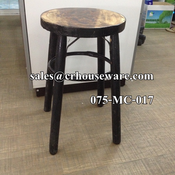 เก้าอี้ไม้ 075-MC017,เก้าอี้หัวโล้น,เก้าอี้นั่งกลม,เก้าอี้ทานอาหาร,เก้าอี้ร้านกาแฟโบราณ