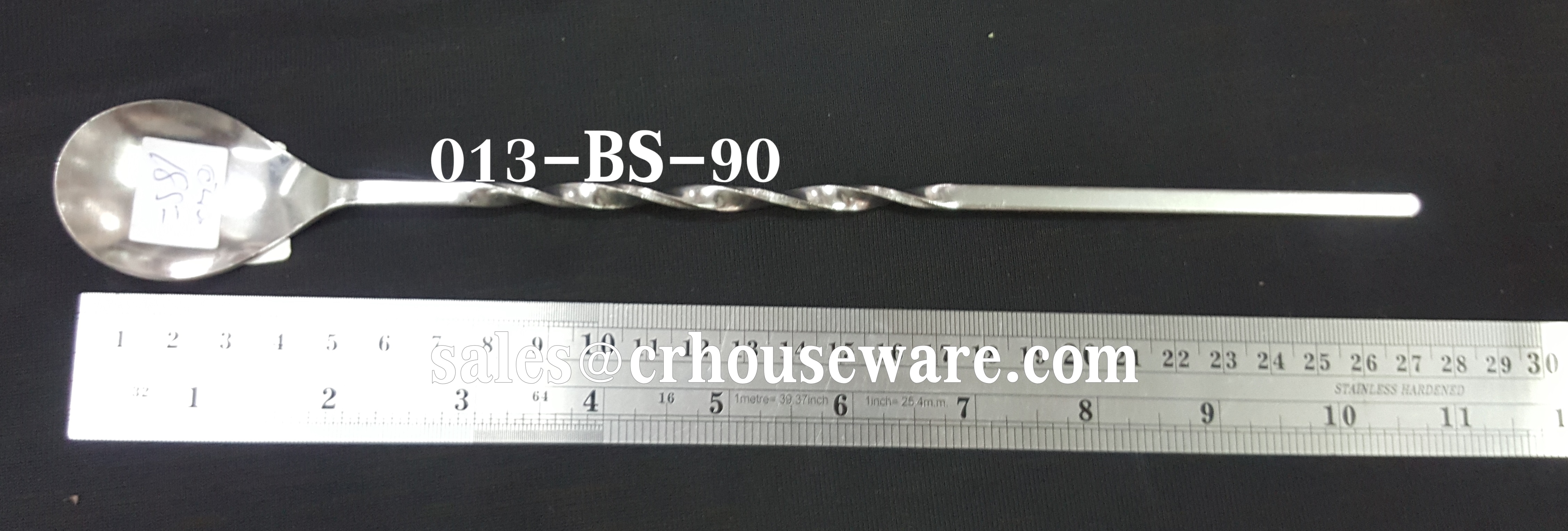 ช้อนบารสเตนเลสยาวหน้ากว้าง Deluxe Bar Spoon 013-BS-90