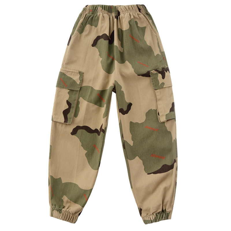 ชุดเต้น ฮิปฮอป เสื้อส้ม+กางเกงลายทหาร