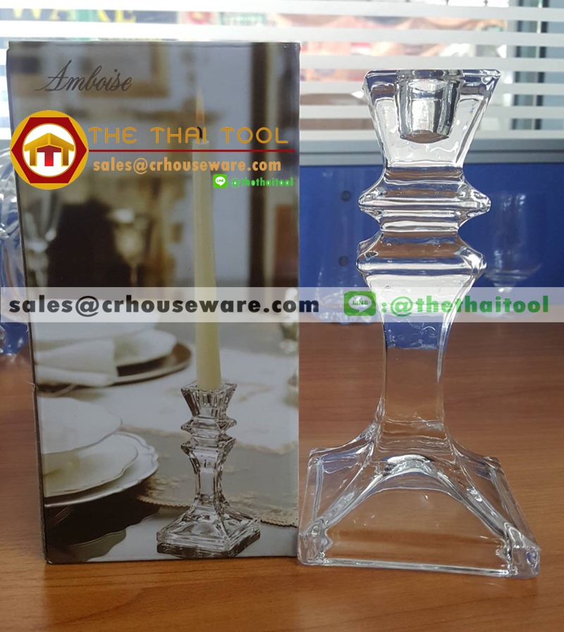 เชิงเทียนแก้ว รหัส : 005-J992 Glass candlestick Code : 005-J992