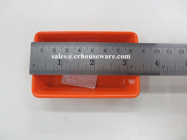 ถ้วยน้ำจิ้มทรงสี่เหลี่ยม 2*3 นิ้ว สีส้ม 017-D989-3.25