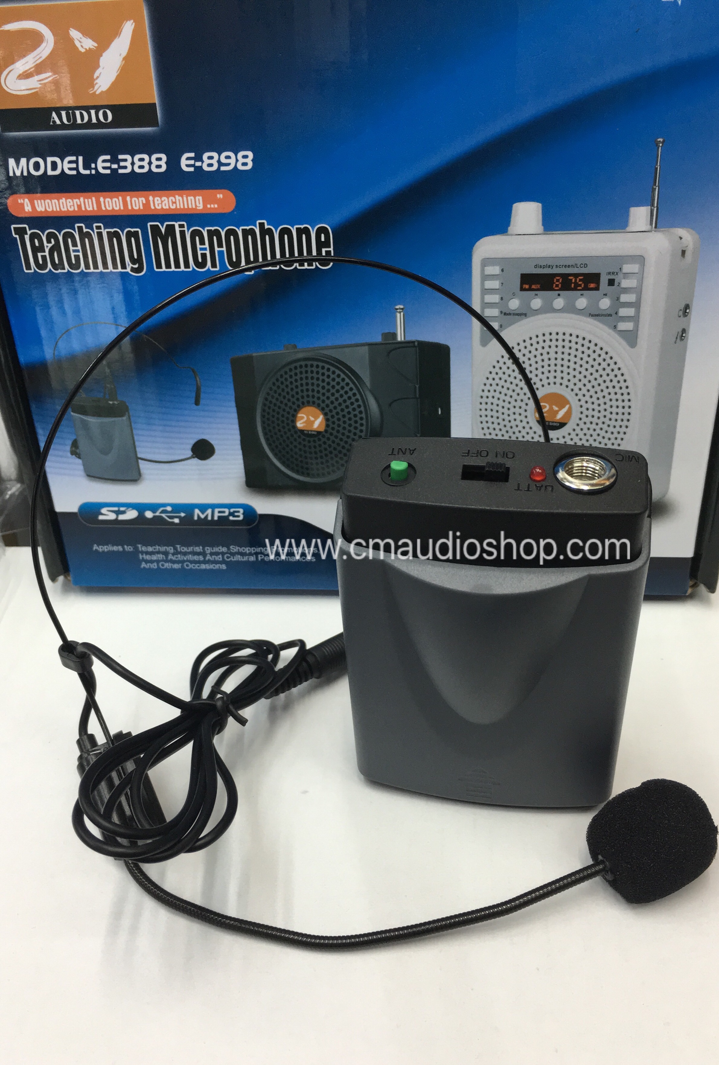 ไมค์-ลำโพงคาดเอว/ ลำโพงแบบพกพา E-388 (USB)