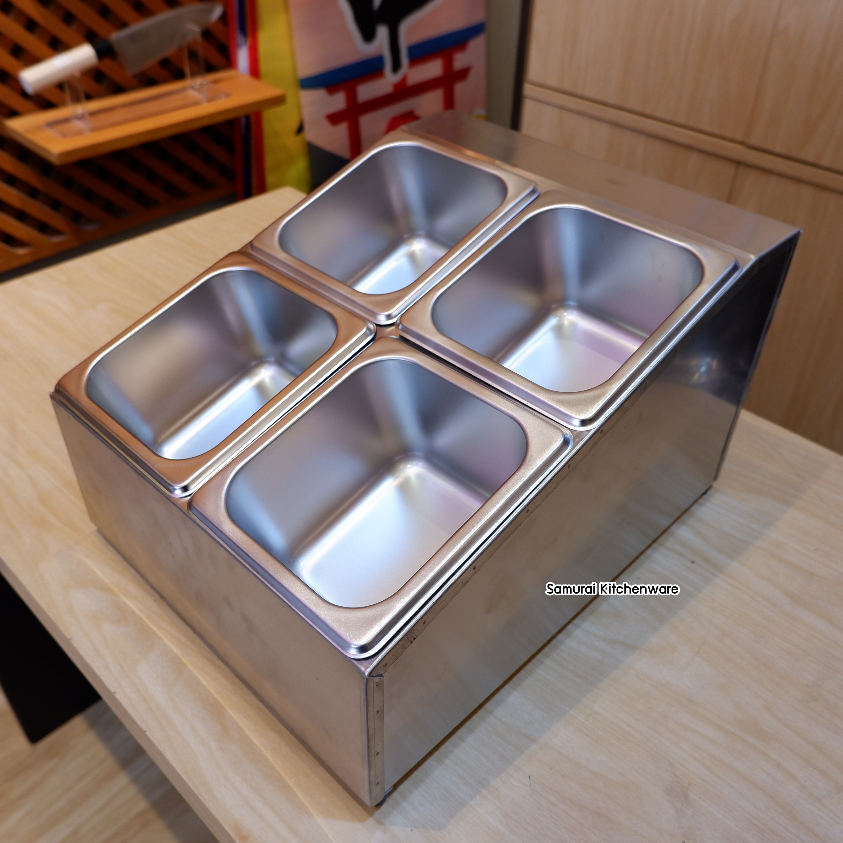 ถาดท็อปปิ้ง สแตนเลส เกรด 304 รุ่น TOP-301