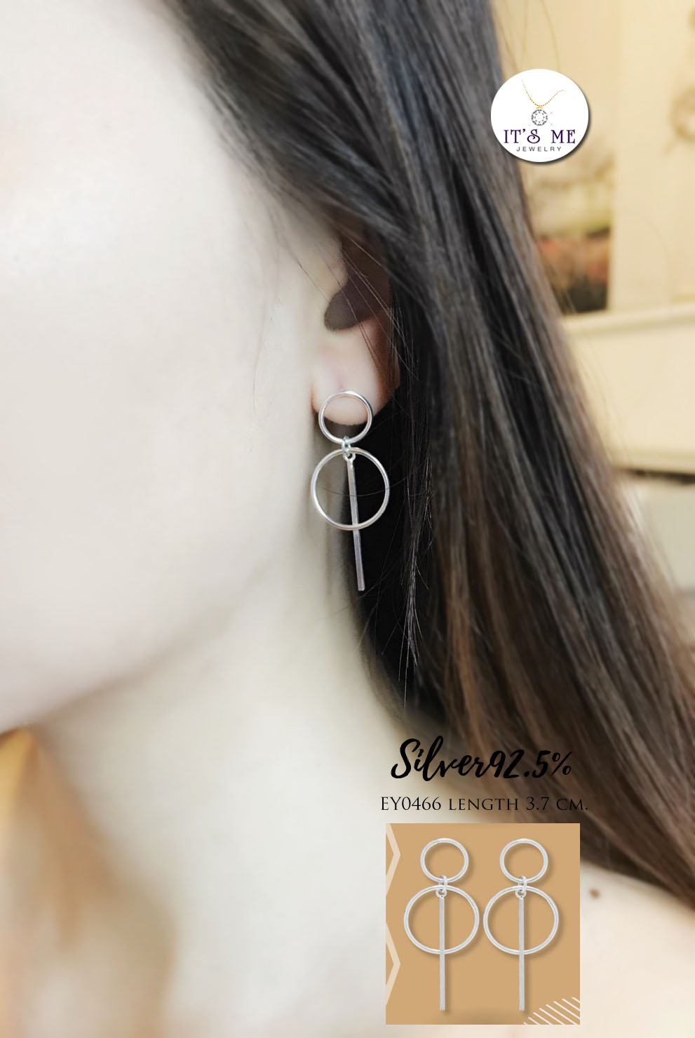 ต่างหูเงินแท้92.5% ต่างหูแบบแป้นเสียบ งานเก๋ๆ Minimal Style แบบเรียบๆ แต่เก๋ น่ารักด้วยค่า (ตัวเรือนเงินแท้)