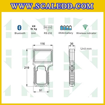 จอแสดงน้ำหนักสำหรับเครื่องชั่งแขวน (แบบไร้สาย)
