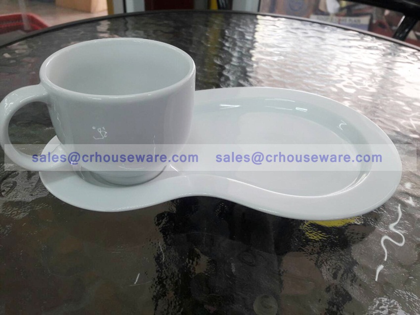 ชุดเบรค Royal Porcelain RP8030,ชุดของว่างพอร์ซิเลน,ถ้วยรวมจานรองชุดอาหารว่าง