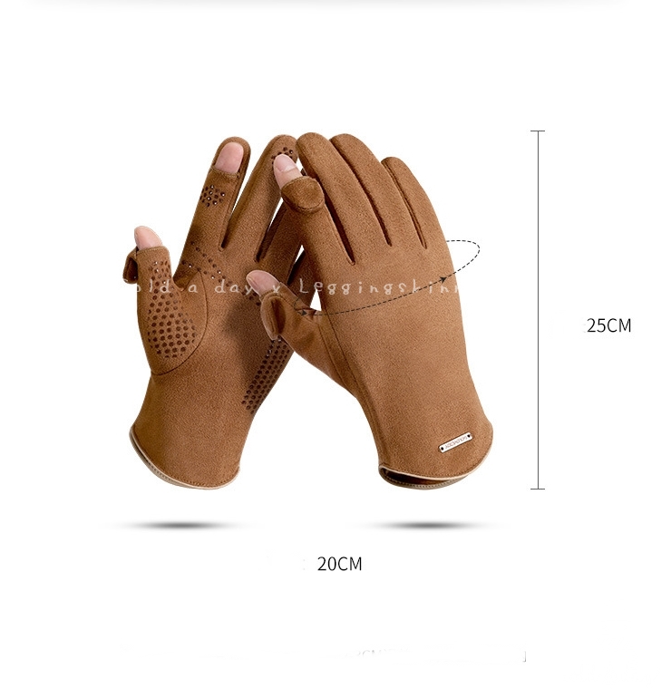 ถุงมือหนังกลับนิ้วสอด ผู้ชาย มี 3 สี