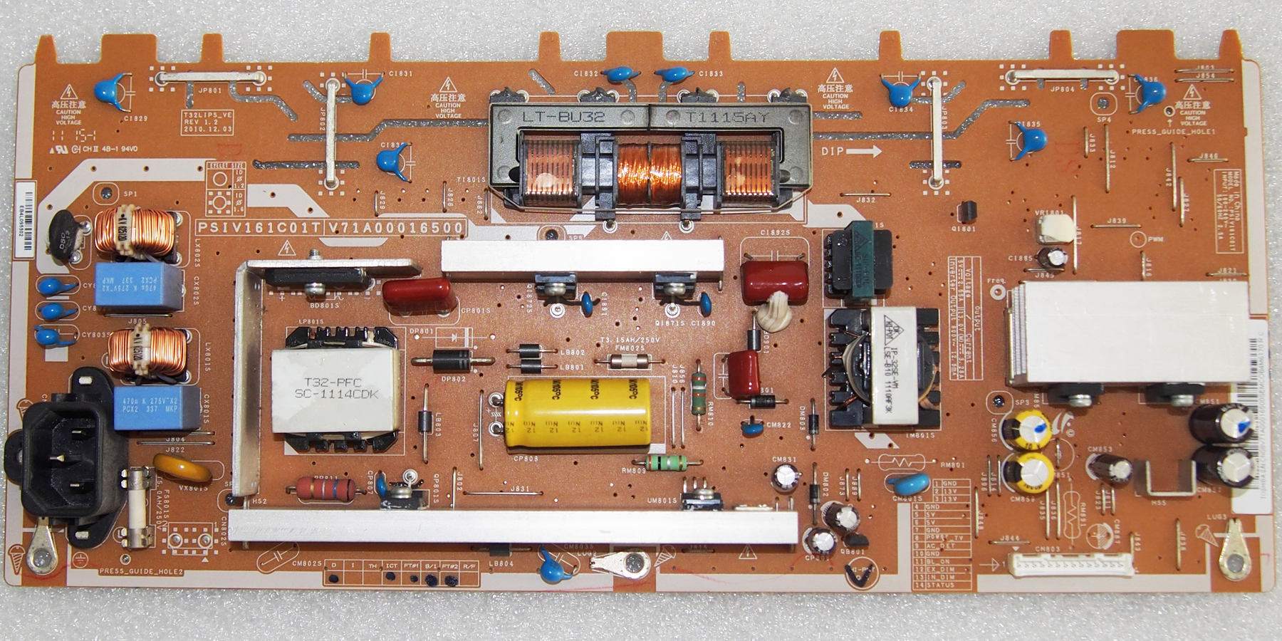 supply lcd TOSHIBA 32PB10T / 32AV700T /32PB1T/PSIV161C01T/V71A00016500