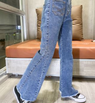 พร้อมสง กางเกงยีนส์ เด็ก ทรงขาม้า