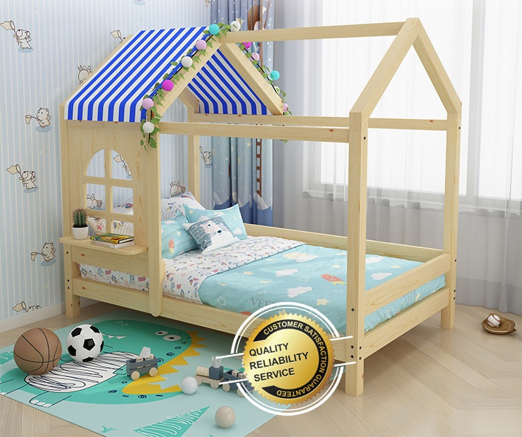 เตียงนอนไม้ โครงบ้าน Littel house
