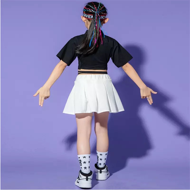 ชุดเต้น**เฉพาะเสื้อ** เสื้อครอปเอวลอย แบบผูกเอว สีสดใส