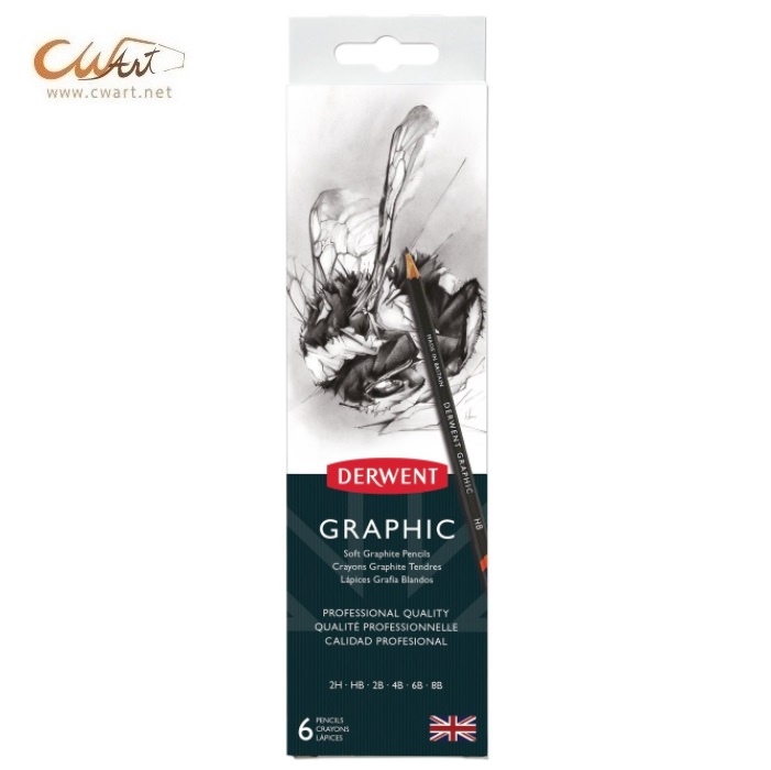 ชุดดินสอสเก็ตช์ Derwent Graphic 6 แท่ง 2H - 8B
