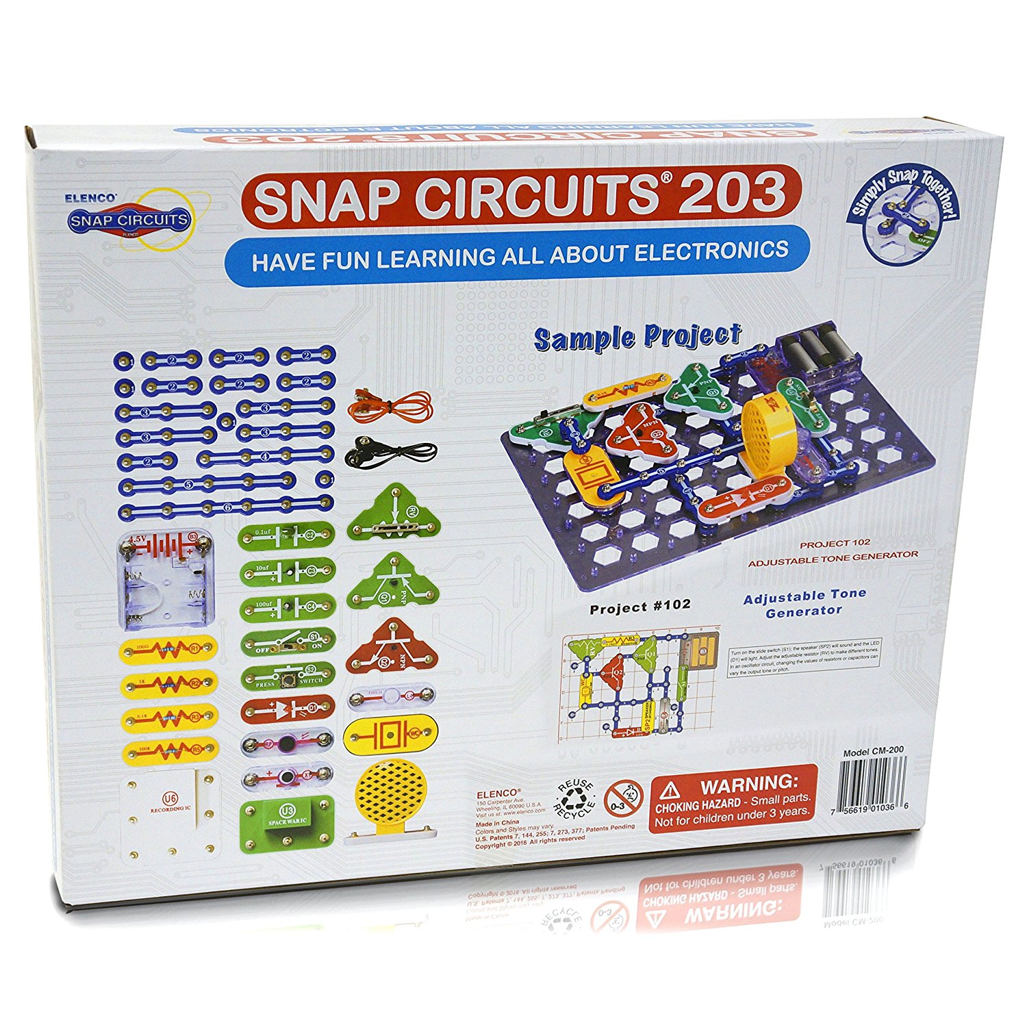 วงจรไฟฟ้าขนาดเล็ก Snap Circuits 203 Electronics Discovery Kit